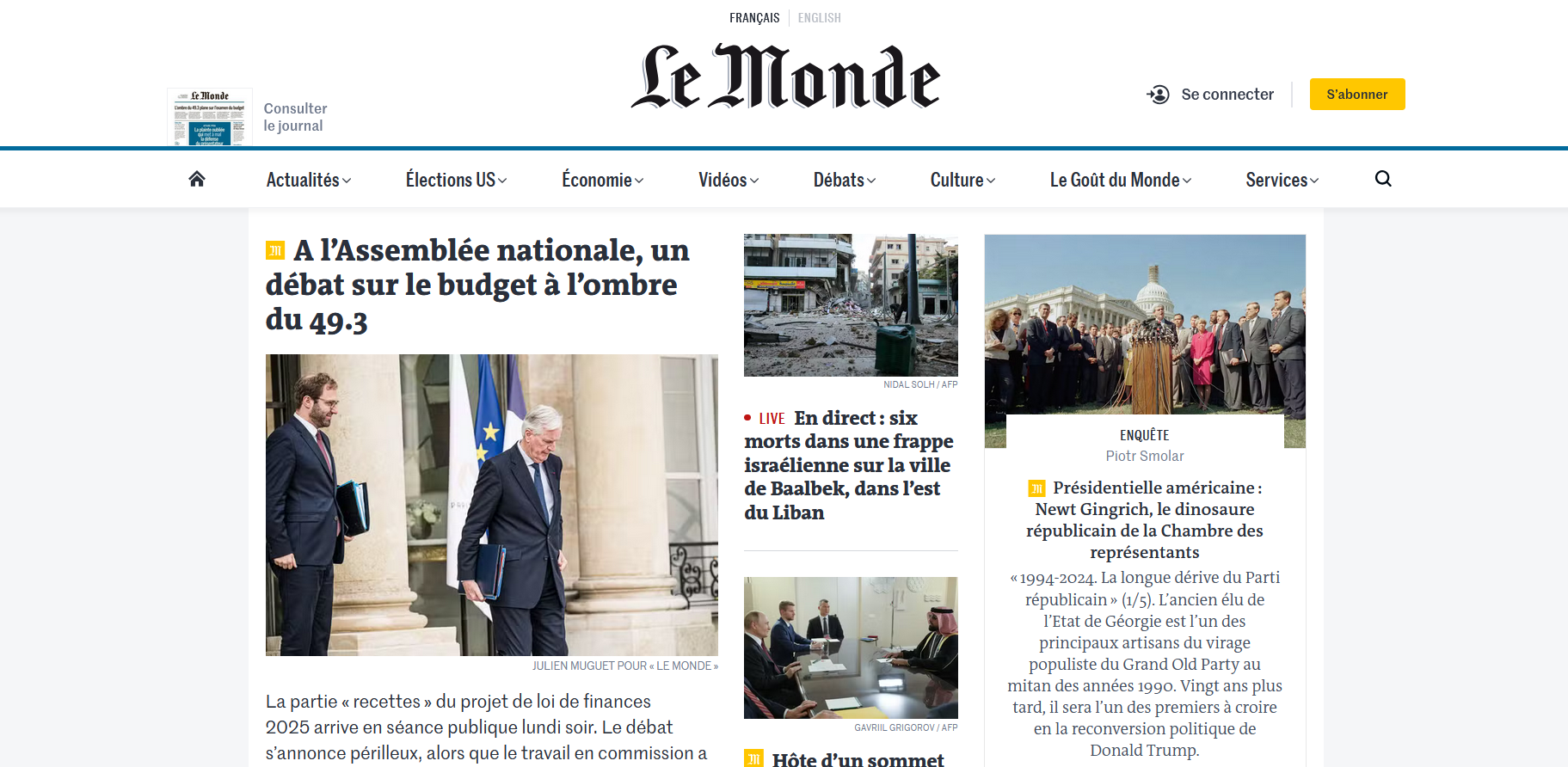 Page du monde sans bandeau bleu ni habillage pub Page du monde sans bandeau bleu ni habillage pub
